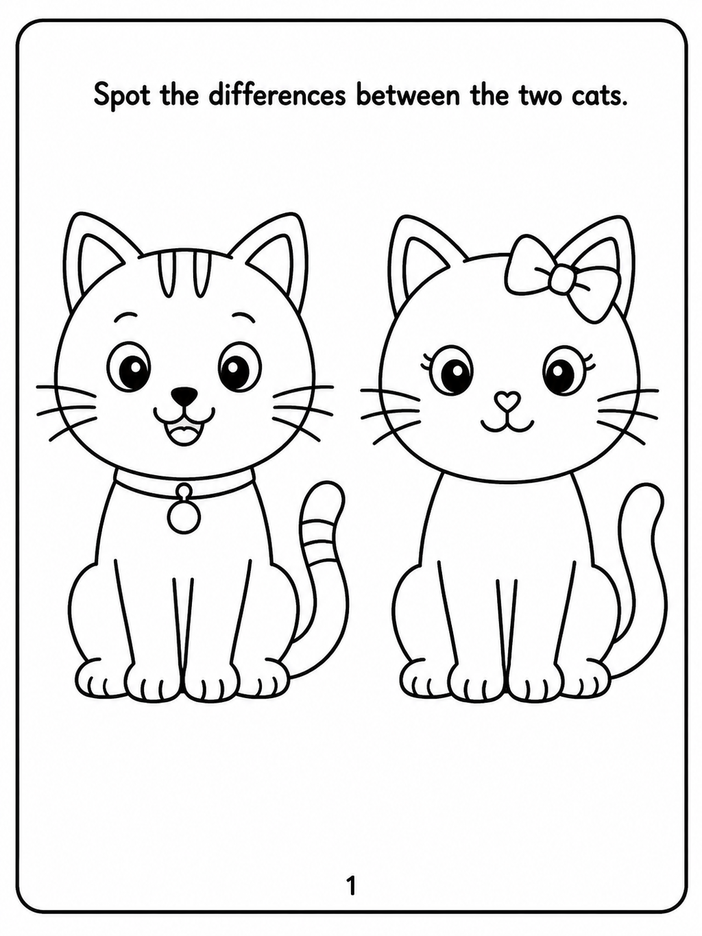 Spot the Difference Activity book - 30 Printable Pages (PDF)