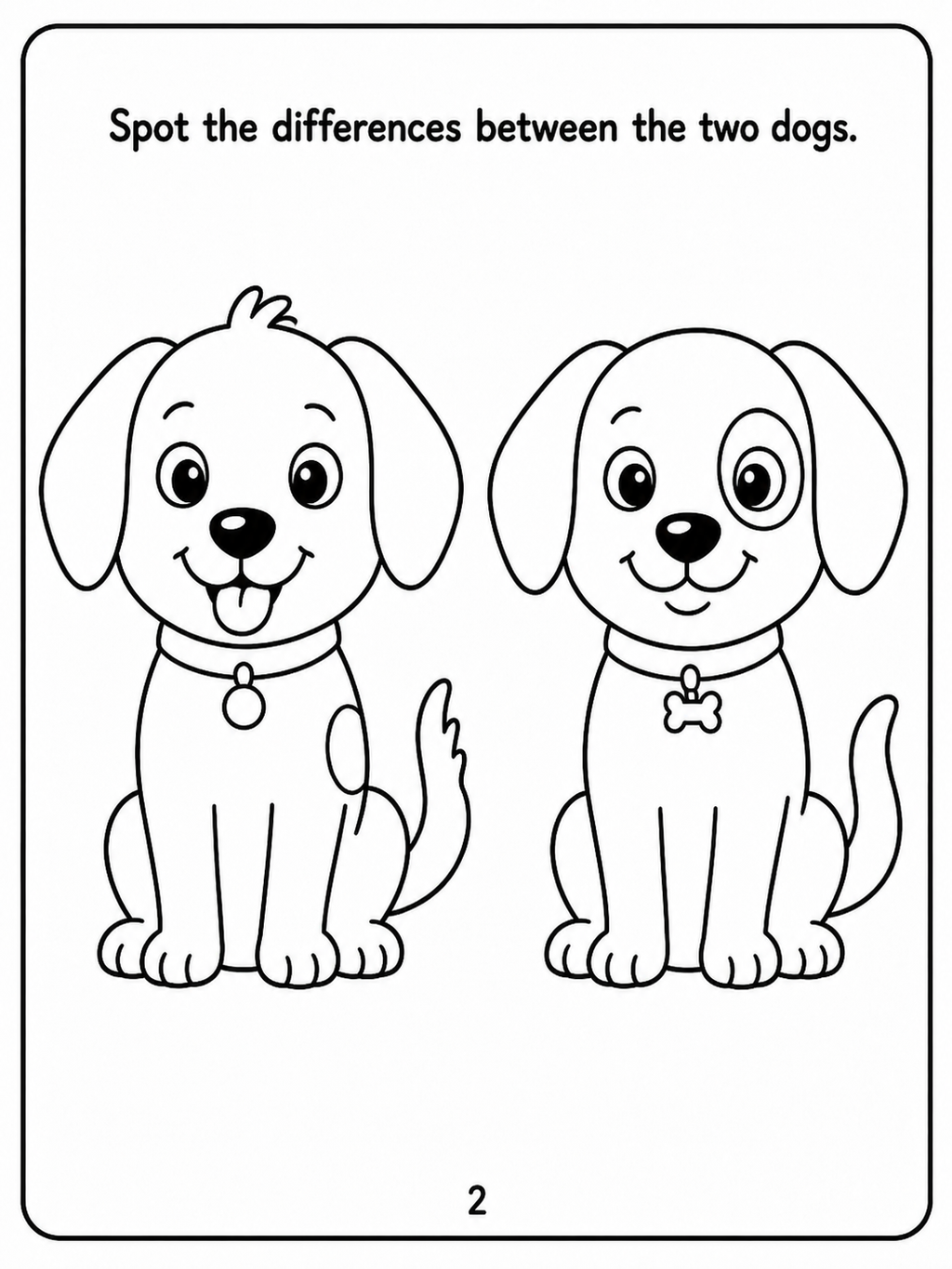 Spot the Difference Activity book - 30 Printable Pages (PDF)