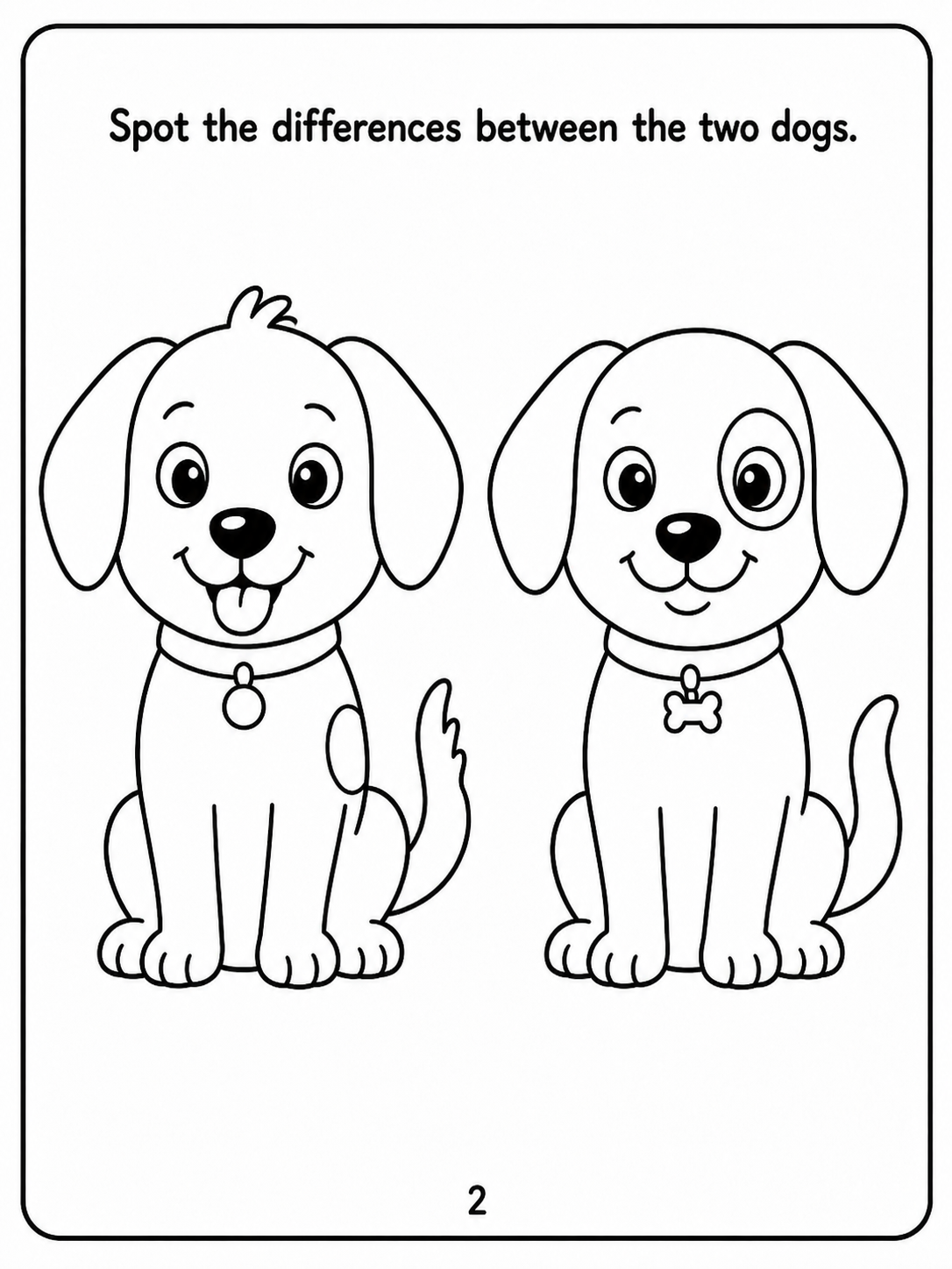 Spot the Difference Activity book - 30 Printable Pages (PDF)