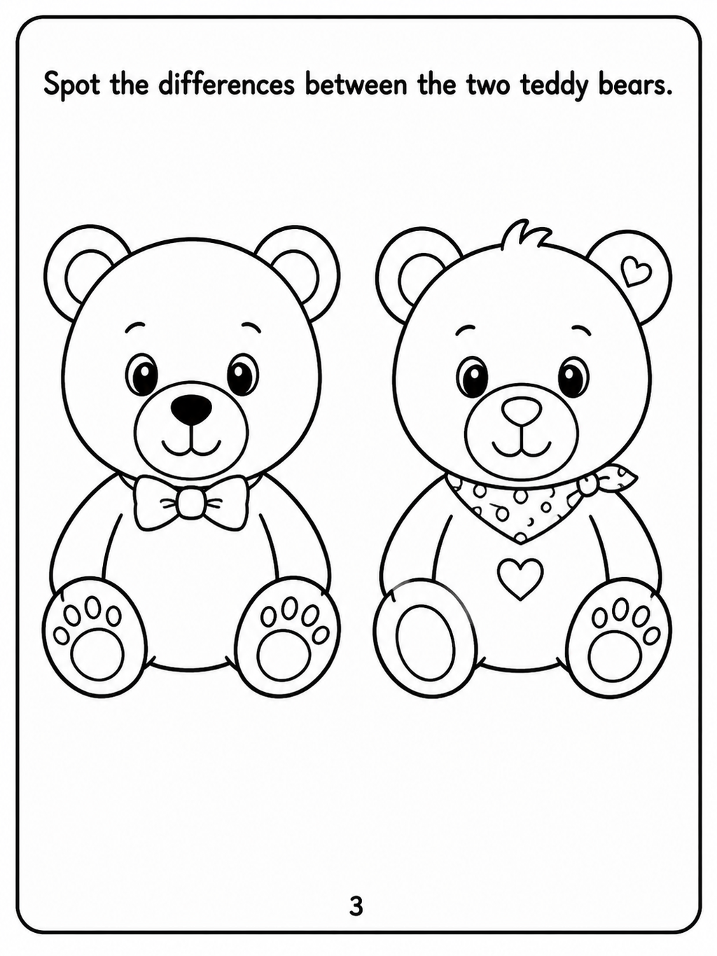 Spot the Difference Activity book - 30 Printable Pages (PDF)