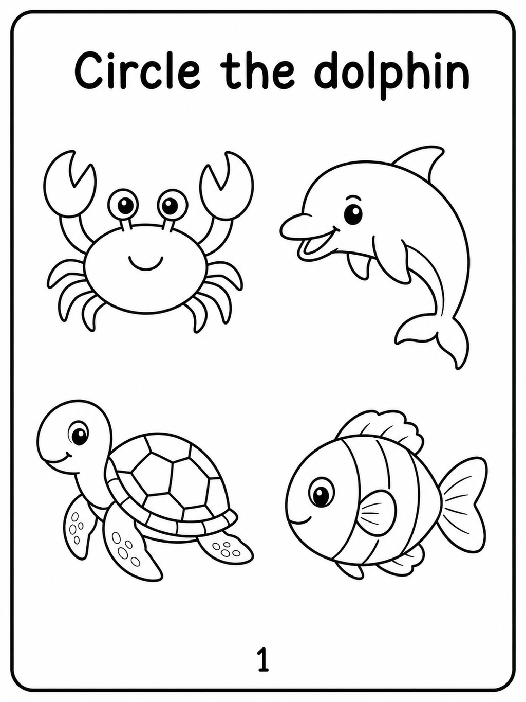 Ocean Animals Activity Book – 30 Printable Coloring Pages (PDF)