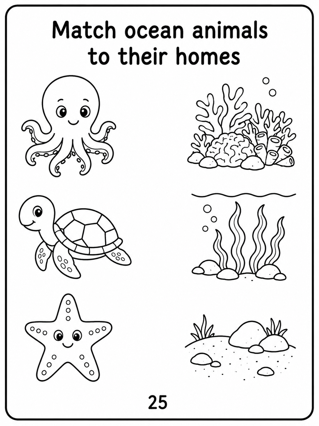 Ocean Animals Activity Book – 30 Printable Coloring Pages (PDF)