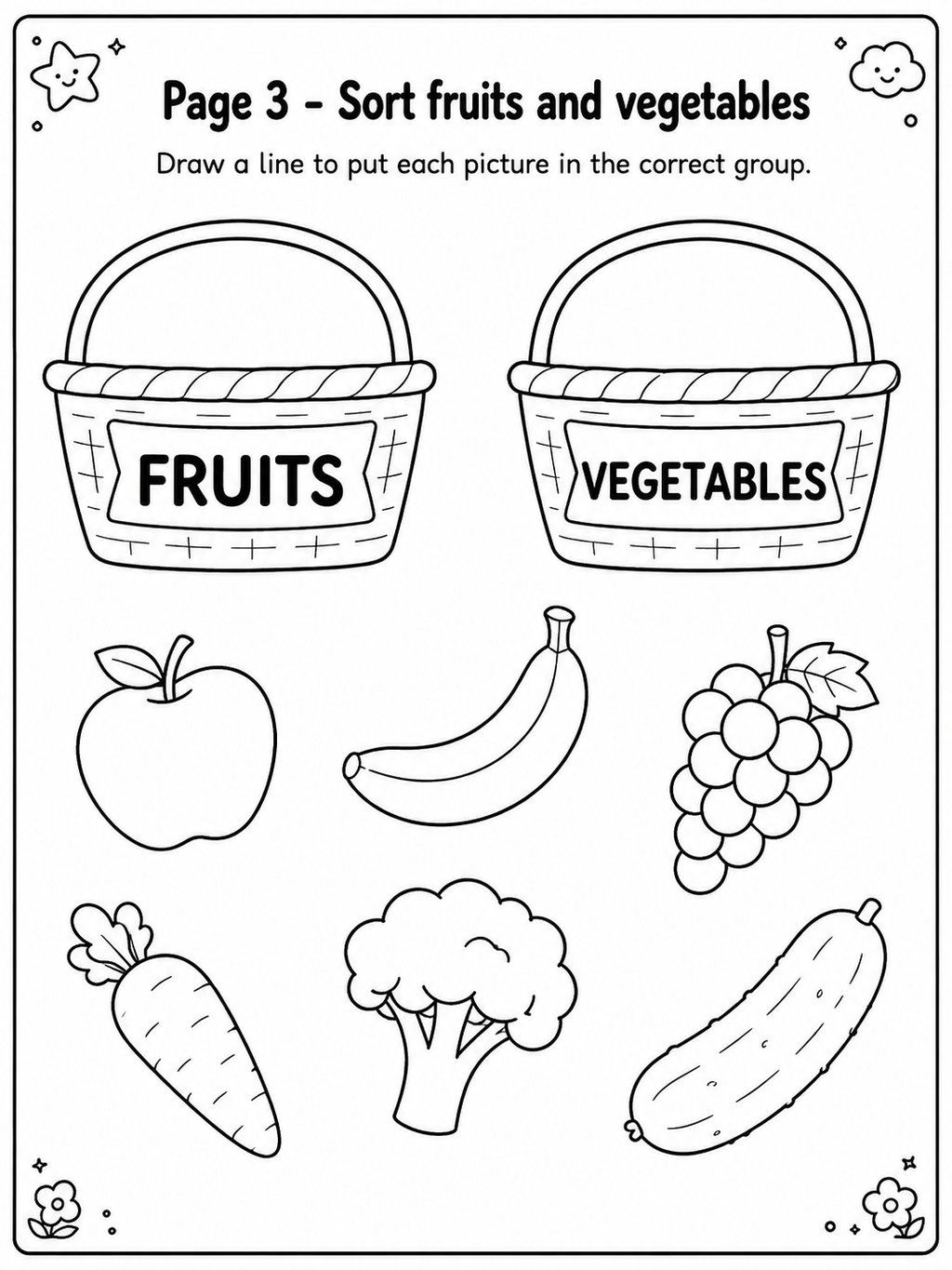 Sorting Activity Book - 30 Printable Pages (PDF)