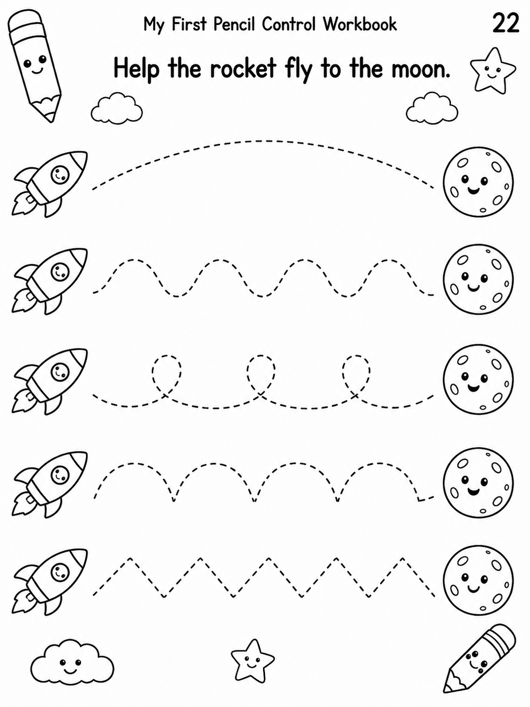 My First Pencil Control Workbook – 30 Printable Pages (PDF)