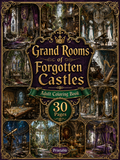 Grand Rooms of Forgotten Castles Coloring Book - 30 Printable Coloring Pages (PDF)