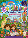 Doodleland Coloring Book - Digital Download - 30 Printable Coloring Pages (PDF)