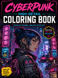 Cyberpunk Coloring Book – Digital Download – 30 Printable Coloring Pages (PDF)