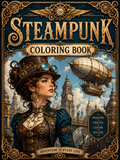 Steampunk 2 Coloring Book  – Digital Download – 30 Printable Coloring Pages (PDF)