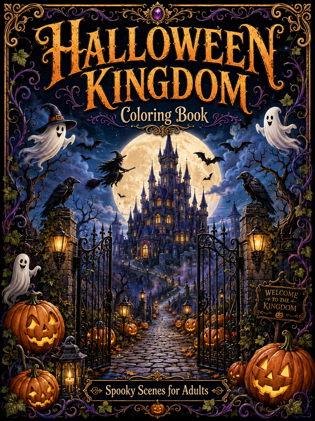 Halloween Kingdom 2 Coloring Book – Digital Download – 30 Printable Coloring Pages (PDF)
