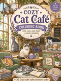 Cozy Cat Café Coloring Book – Digital Download – 30 Printable Coloring Pages (PDF)