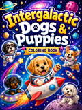 Intergalactic Dogs & Puppies Coloring Book – Digital Download – 30 Printable Coloring Pages (PDF)