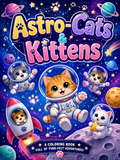 Astro-Cats & Kittens Coloring Book – Digital Download – 30 Printable Coloring Pages (PDF)