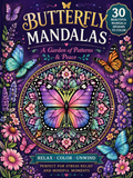Butterfly Mandalas Coloring Book – Digital Download – 30 Printable Coloring Pages (PDF)