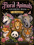 Floral Animals Coloring Book – Digital Download – 30 Printable Coloring Pages (PDF)