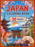 Japan Coloring Book - Digital Download 30 Printable Coloring Page (PDF)
