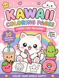 Kawaii Food Coloring Book – Digital Download – 30 Printable Coloring Pages (PDF)