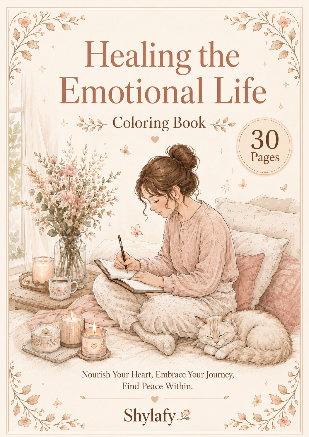 Healing the Emotional Life Coloring Book - 30 Printable PDF Pages (US Letter Size: 8.5" × 11")