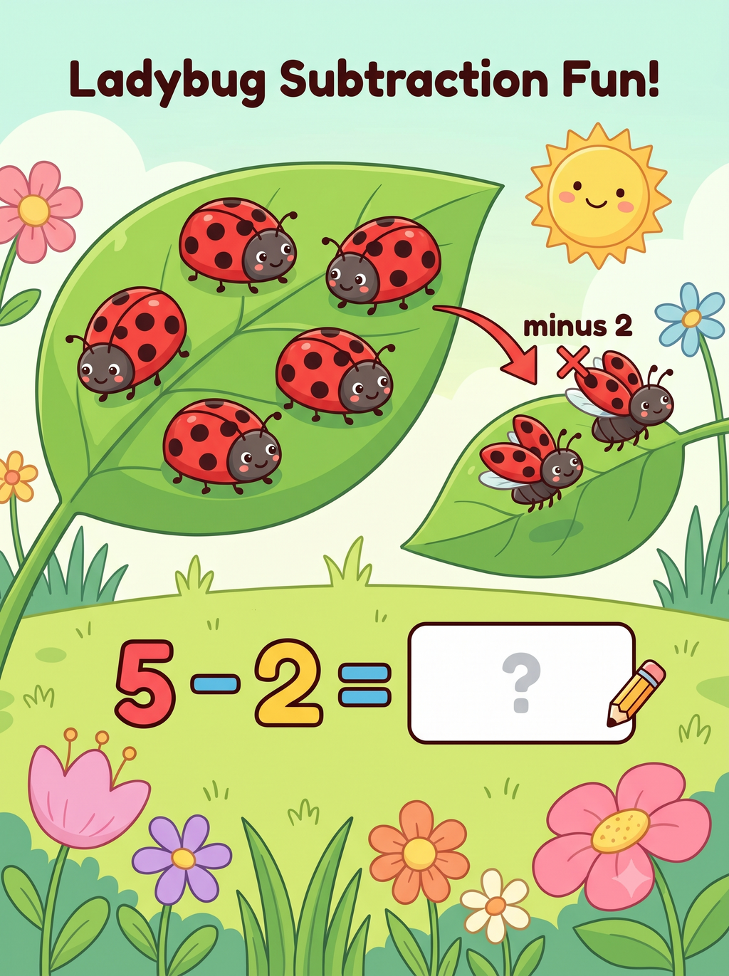 Addition & Subtraction Learning Book – Digital Download – 30 Printable Coloring Pages (PDF)