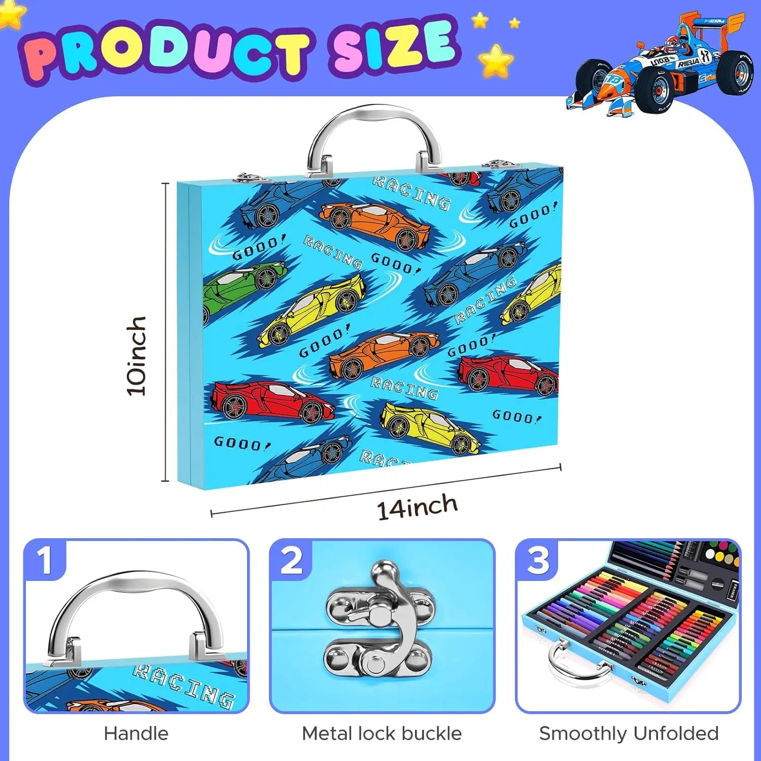 110PCS Arts & Crafts Supplies Coloring Pens Set Painting Set With Markers/Crayons/Colored Pencils/Oil Pastels/Watercolor Cakes