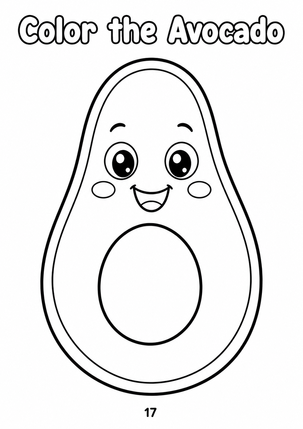 Fruits Coloring Book for Kids – 20 Printable Coloring Pages (PDF)