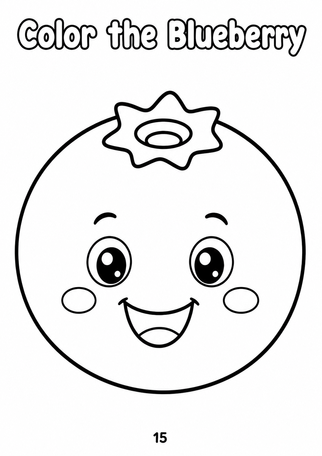 Fruits Coloring Book for Kids – 20 Printable Coloring Pages (PDF)