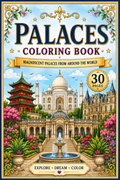 Palaces Coloring Book- Digital Download 30 Printable Coloring Page (PDF)