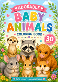 Adorable Baby Animals Coloring Book – Digital Download – 30 Printable Coloring Pages (PDF)