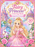 Fairy Princess Coloring Boook – Digital Download – 30 Printable Coloring Pages (PDF)